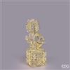EDG Enzo De Gasperi Decoro Natale Pacco Regalo Stripes 350 MicroLed H 76 Cm L 25 Cm L 25 Cm IP44 Gold