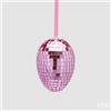 EDG Enzo De Gasperi Decoro Mirror Uovo da Appendere H 10 Cm D 7,5 Cm Pink