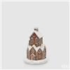 EDG Enzo De Gasperi Decoro Natale Casetta Marzapane H 23 Cm L 14 Cm L 14 Cm Led Hazelnut