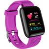 MODEO Smartwatch con funzioni Bluetooth e ricarica USB - 116Plus Purple