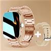 MODEO Smartwatch con chiamate Bluetooth e schermo touch completo - Golden Steel Strip China Mainland