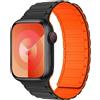MODEO Bracciale magnetico per Apple Watch - 03 black orange 42mm 44mm 45mm 49mm