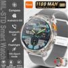 MODEO Smartwatch con AMOLED, GPS, bussola e 1100 mAh - 1100mAh Big Battery Silver Mesh Belt