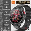 MODEO Smartwatch con AMOLED, GPS, bussola e 1100 mAh - 1100mAh Big Battery Black Leather