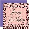 Stuff4 Biglietto di auguri di compleanno per donne per lei stampa leopardata rosa | Pretty Best Friend Happy Birthday Card 145mm