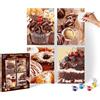 noris Schipper 609340791 Dipingere con i Numeri, Dolce Tentazione - Dipingere Immagini per Adulti, Inclusi pennelli e Colori acrilici, Quattro 18 x 24 cm ciascuno