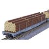 KATO N Gauge RhB Flat Car R-w Log Load Set 10-1891 4 Car Freight New from Japan