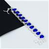 Bracciale Artigianale In Argento Sterling 925 Con Lodon Blue Topaz Blu