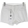 DENHAM Melrose Shorts Donna Bianco Denim Bottoni Fly Over W25 Taglia XS