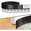 wigtda Paraspifferi finestre - guarnizione finestra/porta in silicone nero autoadesivo, isolamento termico, 35MM per fessure ≤ 20MM (Nero)