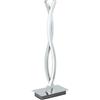 Eglo LED lampada da tavolo Lasana 2, lampada da tavolo a 2 fiamme, lampada | da comodino in alluminio, acciaio, plastica, colore: cromo, bianco, con interruttore