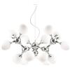 Ideal Lux Nodi SP15 E14 Chrome ceiling lighting - Ceiling Lighting (Dining room, Chrome, IP20, Surfaced, Round, Chrome, Metal)