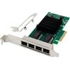 MicroConnect Adattatore Di Rete PCIe x4 I350-T4 Quad 1GbE RJ45