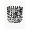 Ferm Living Cestino in ceramica fatto a mano Nalan, alt. 15 cm - Argento
