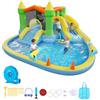 VEVOR Castello Gonfiabile da Esterno per Bambini 382 x 398 x 197 cm con Scivolo Piscina Gioco d'Acqua, Castello Gonfiabile Capienza ca. 3-4 Bambini per Età 3-8 Anni, Carico max. 160 kg