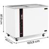 Congelatore a Pozzetto Professionale 300, -18°C/-24°C con Ruote e Porte Vetro Scorrevoli, Larghezza 103,9 cm