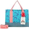 Fritzi aus Preussen Fritzi x Frida Kahlo Tote Bag Limited Canvas borsa shopper donna grande canvas borsa a spalla capiente con cerniera borsa a mano lavoro shopping 29,5 x 40 x 14 cm - Rosa, Turchese, Beige, Viola, Verde