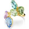 Swarovski Gema Collezione Anello con motivo, Tagli misti, Multicolore, Placcato tonalità oro