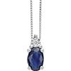 BLISS Collier in oro bianco 18 kt con diamante e zaffiro blu bliss stephanie