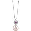 BLISS Collier in oro 18kt con perle diamante 0,11 ct rubino 42 cm bliss