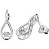 BLISS Orecchini in oro bianco 18 kt con diamante 0,06 ct bliss moving light