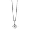 BLISS Splendida collana bliss in oro bianco 18kt, arricchita da un diamante da 0,12 carati di colore g, ideale per chi desidera indossare un gioiello luminoso e raffinato.
