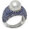 MAYUMI Anello con perla e zaffiri