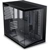 LIAN LI O11D MINI V2 - Case per computer compatto ATX Mid-Tower Airflow, vista panoramica, flusso d'aria completamente ventilato, I/O regolabile, senza colonna, gestione dei cavi, nero (O11DMIV2X)