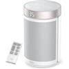 Dreo Termoventilatore a Risparmio Energetico 34 dB Silenzioso, 1500W PTC Ceramica Elettrico con Termostato, Protezione Surriscaldamento e Ribaltamento, Timer 12H, per Camera da Letto, Atom 316 Argento