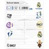 Grupo Erik Real Madrid Etichette Adesive 8x4 cm | Colorate per Scuola | Personalizza Regali, Quaderni, Prodotti di Cancelleria, Libri, Idea Regalo