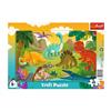 Trefl, Puzzle con Cornice, Dinosauri, 15 Elementi, per Bambini da 3 anni