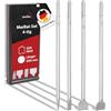 siwitec SDS Max - Set di scalpelli da 4 pezzi: 1 scalpello a punta, 1 scalpello piatto, 1 scalpello per piastrelle lungo 500 mm, resistente agli urti per calcestruzzo, muratura e piastrelle