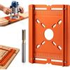 Generic Aluminum Alloy Wood Router Slotting Bracket Guide Tool (Style B) | Adjustable Width Router Guide, Dual-Scale Positioning for Straight Routing and Woodworking Projects