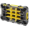 Stanley - FatMax STANLEY® FATMAX® PRO-STACK™ - Grande organizer poco profondo, divisori rimovibili, coperchio trasparente, sistema di archiviazione portatile impilabile, maniglia per il trasporto, 43,8 x 7 x 24,5 cm