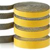 Flintronic Guarnizione Stufa a Legna, 1 rotoli (3mm*15mm*3m） | Guarnizione Camino Autoadesiva Fibra Resistente al Calore Fino a 550°C, Per Stufe, Tubi Forno, Porta Forno, Caminetti