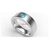 Artik Jewels Anello In Argento Sterling 925 Con Gemma Di Topazio Blu Naturale Per Uomo AJ598