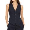 Suitsupply Gilet Ferrara Donna UK30R S Blu Scuro In Lana Con Tasche E Bottone