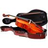 Crossrock CRF4050CEFRD - Custodia rigida in policarbonato per violoncello 4/4 con ruote | Finitura rossa opaca, 3 manici, spallacci staccabili, custodia esterna per spartiti