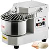 VEVOR Robot da cucina impastatrice, Impastatrice in acciaio inox 8L ca., Potenza nominale 550 W, Velocità 159 giri/min, Vasca in acciaio inox, Impastatrice timer per panifici, ristoranti, pizzerie