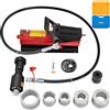 VEVOR Espansore Idraulico per Tubi di Scarico, Dimensioni da 1-5/8" a 4-1/4", Pompa a Pedale da 10 T Inclusa con 4 Matrici, 2 Custodie per Tubi in Rame e Alluminio nella Riparazione Auto