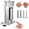 VEVOR Insaccatrice Elettrica per Salsicce, Insaccatrice Verticale per Carne da 35 L, Controllo della Velocità Continuo e Pedale, in Acciaio Inox con 4 Tubi di Insacco, per Uso Commerciale e Domestico