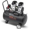 VEVOR Compressore d'Aria, Serbatoio in Acciaio 60 L Compressore d'Aria Senza Olio, Compressore Portatile Ultra Silenzioso da 78 dB per Riparazioni Auto, Gonfiaggio Pneumatici, Verniciatura a Spruzzo
