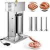VEVOR Insaccatrice Elettrica per Salsicce, Insaccatrice Verticale per Carne da 12 L, Controllo della Velocità Continuo e Pedale, in Acciaio Inox con 4 Tubi di Insacco, per Uso Commerciale e Domestico