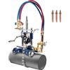 VEVOR Tagliatubi Manuale CG2-11Y, Smussatrice per Tubi 5,08-50,8 mm di Spessore con Catena da 2210 mm, Macchina Portatile per il Taglio a Gas con Angolo Regolato da 0° a 45° con 3 Punte