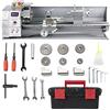 VEVOR Tornio in metallo 750 W 22 x 60 cm Tornio di lavoro in metallo velocità variabile 50-3000 RPM contropunta MT2 Mini tornio in metallo di precisione per tornitura di metalli, mandrini, prototipi