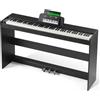 VEVOR Pianoforte Digitale 88 Tasti Completamente Pesati, Tastiera Elettrica Set Pianoforte con Doppia Tastiera, Altoparlanti, Supporto, Cuffie, Pianoforte 200 Suoni e Ritmi, Bluetooth USB MIDI