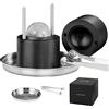VEVOR Kit Pressa per Ghiaccio a Sfera in Alluminio Diametro 61mm, Stampo per Ghiaccio Sferico per Cocktail Whisky Cognac Bevande, Kit di Pressa per Palline di Ghiaccio da Bar in Alluminio Colore Nero