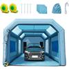 VEVOR Tenda di Verniciatura a Spruzzo Gonfiabile per Auto Moto SUV 2 Ventilatori 960W 750W Sistema di Filtrazione Filtro 3 Strati 6 Finestre d'Aerazione, Tenda Cabina per Verniciatura in Oxford 210D