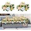 VEVOR Bouquet di Fiori Artificiali, 10 Pezzi, Diametro 24 cm, Centrotavola di Rose per Matrimonio, Composizioni Floreali Finte per Cerimonie, Ricevimenti, Decorazioni per Esterni, Bianche e Champagne