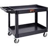 VEVOR Carrello di Servizio 116x65x85cm Carrello a Mano Multiuso 2 Ripiani Capacità Totale 250kg, Carrello a Portata con Ruote Girevoli 360° 2 Ruote con Freni, Carrello Portaoggetti da Garage Giardino